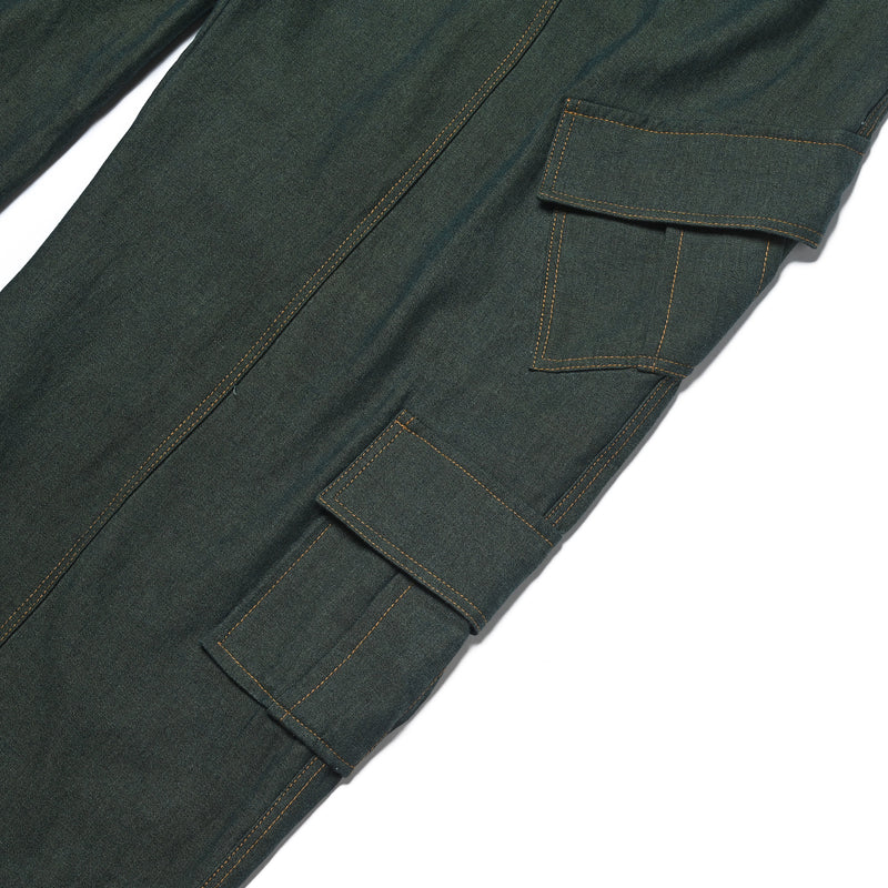 SETSETSET SUMMER COTTON CARGO PANTS GREEN