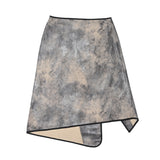 SETSETSET ROUND CROSSOVER WRAP SKIRTS GRAY
