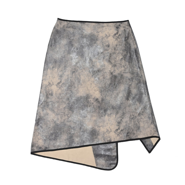 SETSETSET ROUND CROSSOVER WRAP SKIRTS GRAY