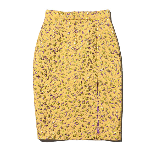 AVAVAV JACQUARD PENCIL SKIRT YELLOW