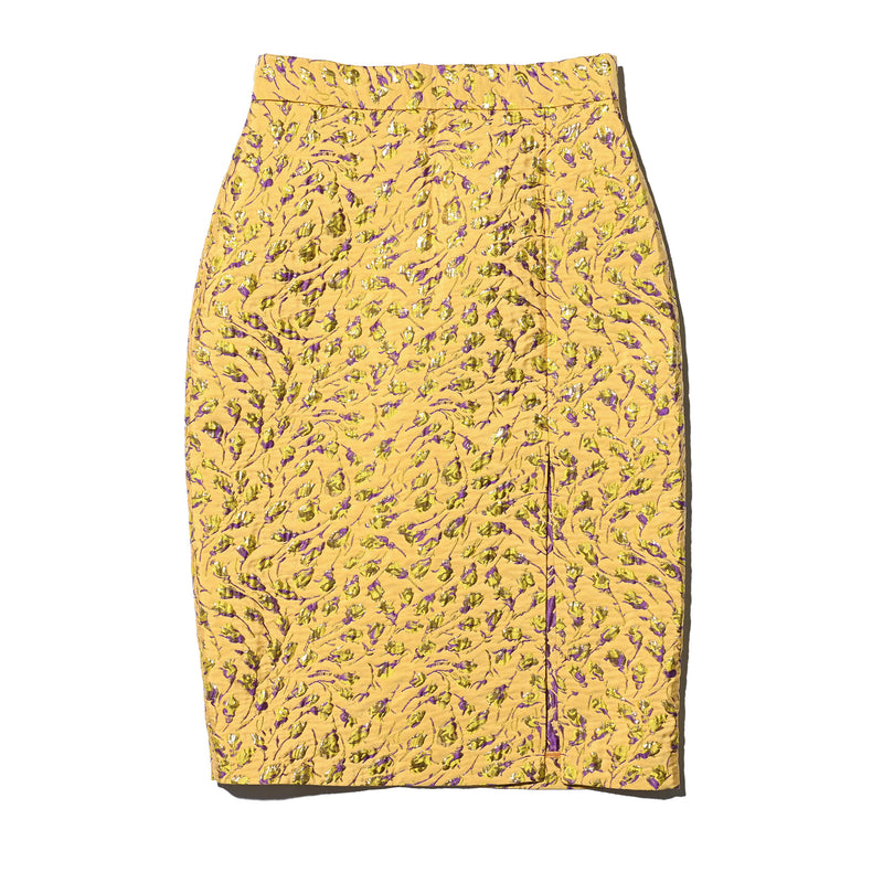AVAVAV JACQUARD PENCIL SKIRT YELLOW