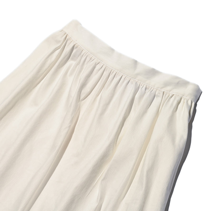 AVAVAV MIDI RUFFLE SKIRT WHITE