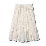 AVAVAV MIDI RUFFLE SKIRT WHITE