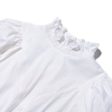 AVAVAV SMOCK RUFFLE TOP WHITE