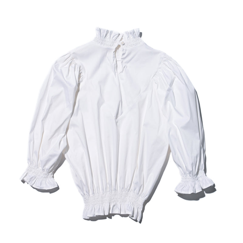 AVAVAV SMOCK RUFFLE TOP WHITE