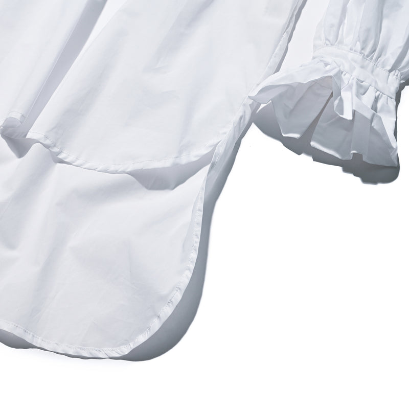 AVAVAV RUFFLE SHIRT TUNIC WHITE
