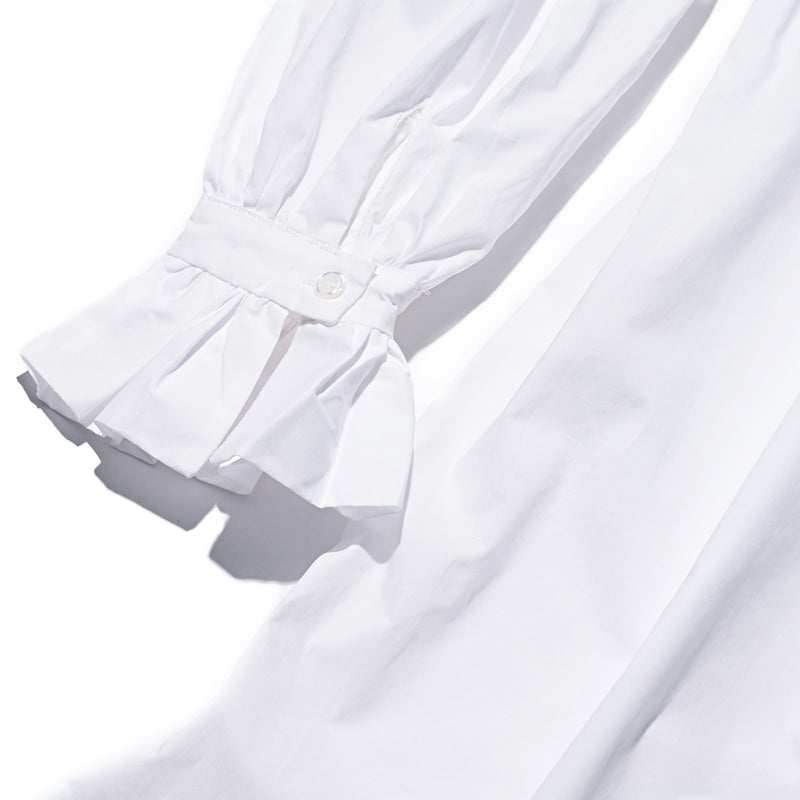 AVAVAV RUFFLE SHIRT TUNIC WHITE