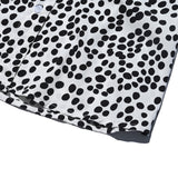 AVAVAV SHORT SLEEVE PLISSE COLLAR BLOUSE BLACK DOTS