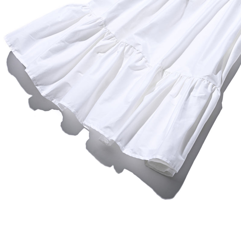 AVAVAV SHORT SLEEVE PUFF SHIRT DRESS WHITE