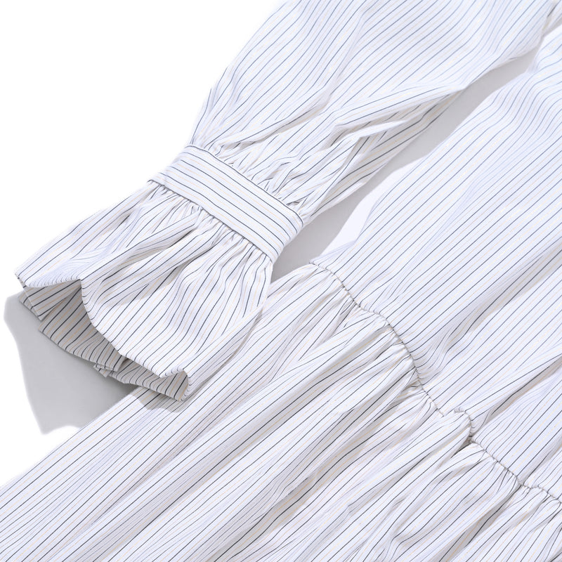 AVAVAV LONG DUFFLE DRESS WHITE