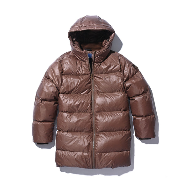 SVEA MID LENGTH DOWN BLEND COAT DARK BARK