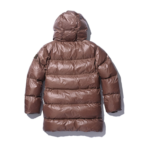 SVEA MID LENGTH DOWN BLEND COAT DARK BARK