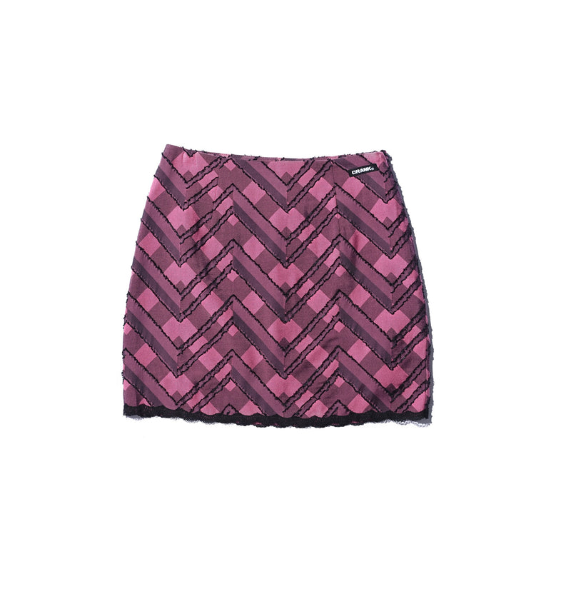CRANK VINTAGE LACE MINI SKIRT PINK
