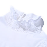 AVAVAV SMOCK RUFFLE BLOUSE WHITE