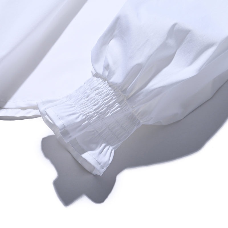 AVAVAV SMOCK RUFFLE BLOUSE WHITE