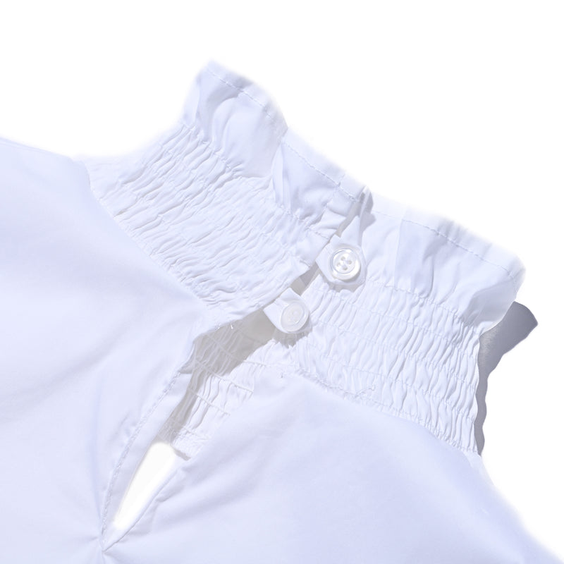 AVAVAV SMOCK RUFFLE BLOUSE WHITE