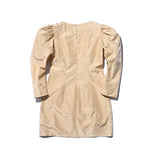 AVAVAV ROUND NECK PUFFY DRESS BEIGE