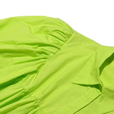 AVAVAV PUFF SHIRT DRESS NEON GREEN