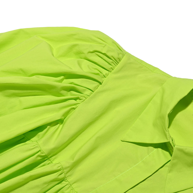 AVAVAV PUFF SHIRT DRESS NEON GREEN