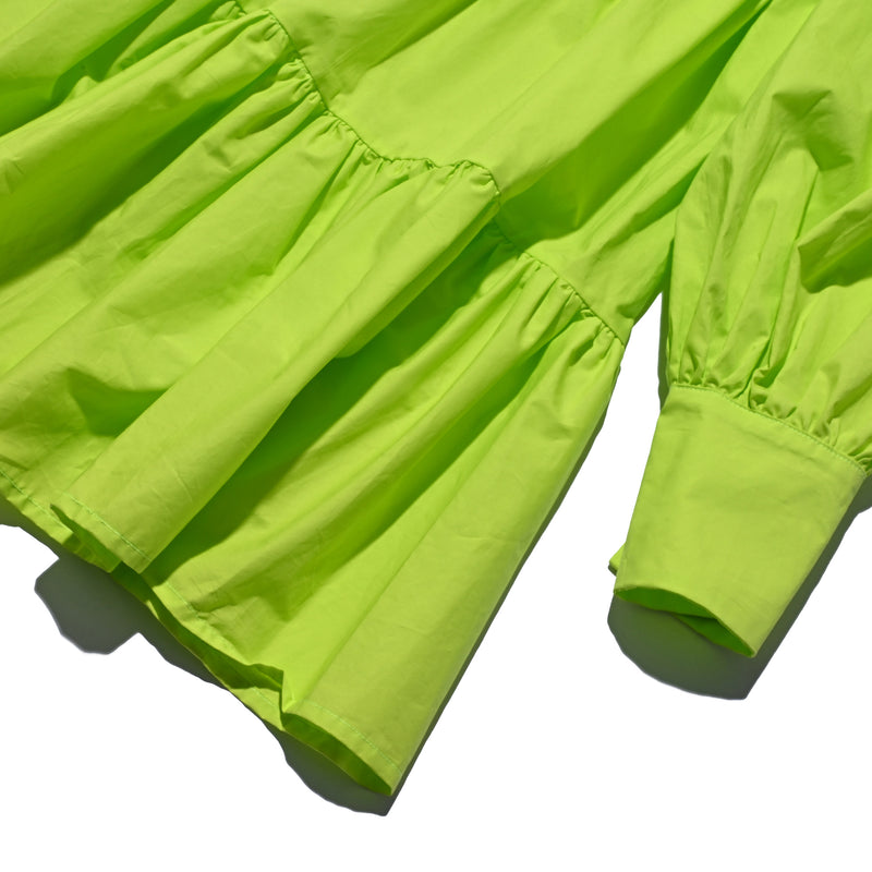 AVAVAV PUFF SHIRT DRESS NEON GREEN