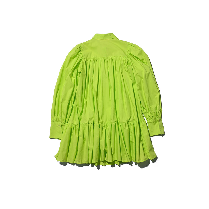 AVAVAV PUFF SHIRT DRESS NEON GREEN