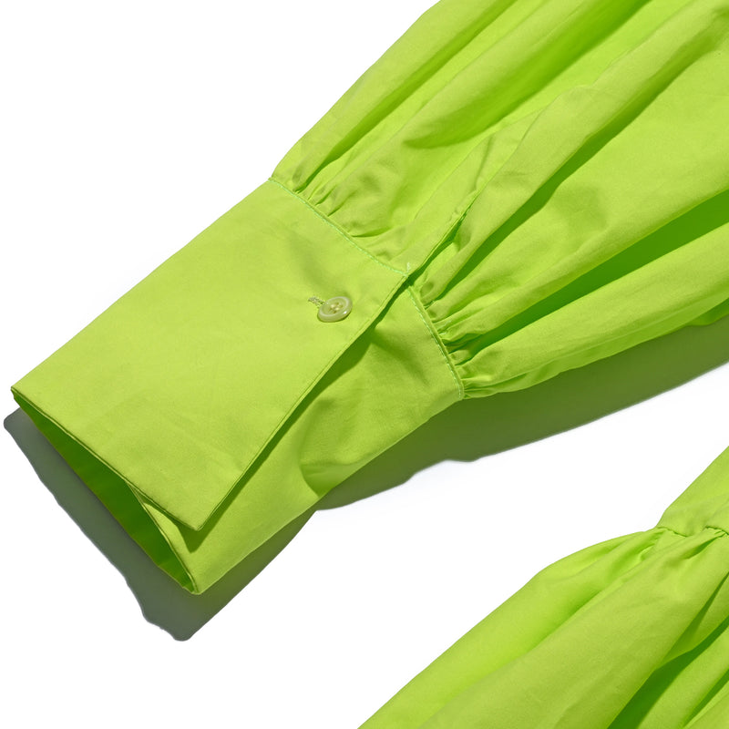 AVAVAV PUFF SHIRT DRESS NEON GREEN