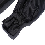 AVAVAV MIDI RUFFLE LACE COLLAR DRESS BLACK