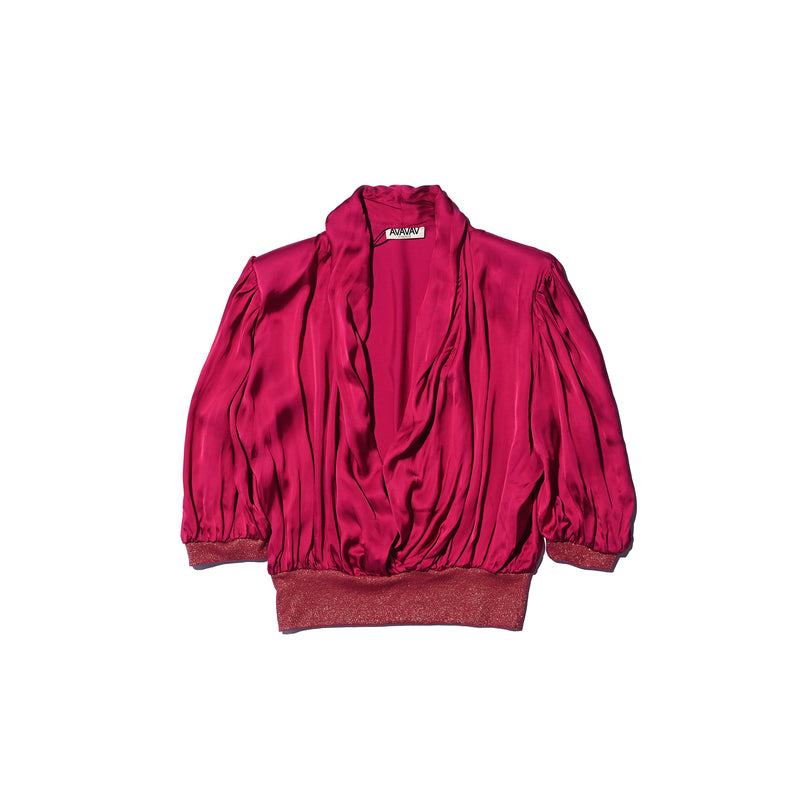 AVAVAV WRAP TOP FUCHSIA