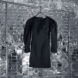 AVAVAV ROUND NECK PUFFY DRESS BLACK