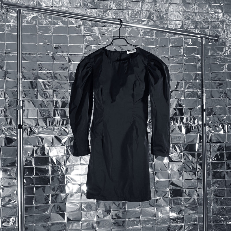 AVAVAV ROUND NECK PUFFY DRESS BLACK
