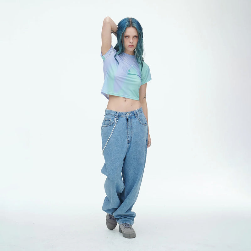 SSERPE OVER THE RAINBOW SHERBET CROP TEE NO.3 MULTI