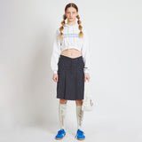 CRANK LETTERING KNEE SOCKS MINT