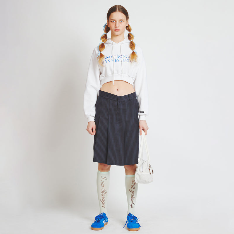 CRANK LETTERING KNEE SOCKS MINT