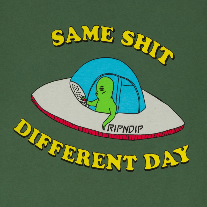 RIPNDIP SAME SHIT DIFFERENT DAY TEE OLIVE