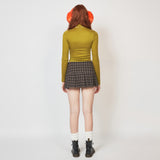 CRANK WOOL SPAN LETTERING TURTLENECK OLIVE