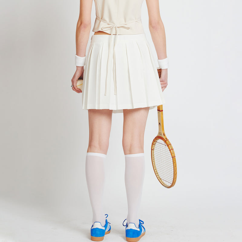 CRANK LETTERING KNEE SOCKS WHITE