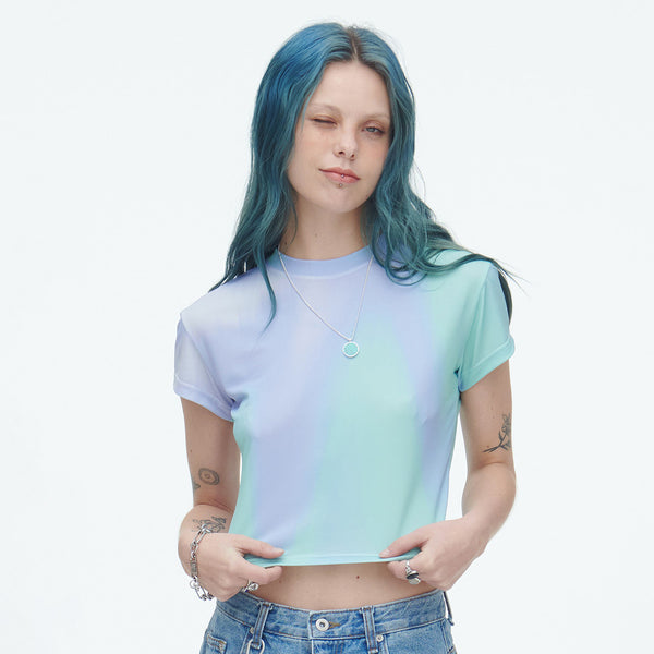 SSERPE OVER THE RAINBOW SHERBET CROP TEE NO.3 MULTI