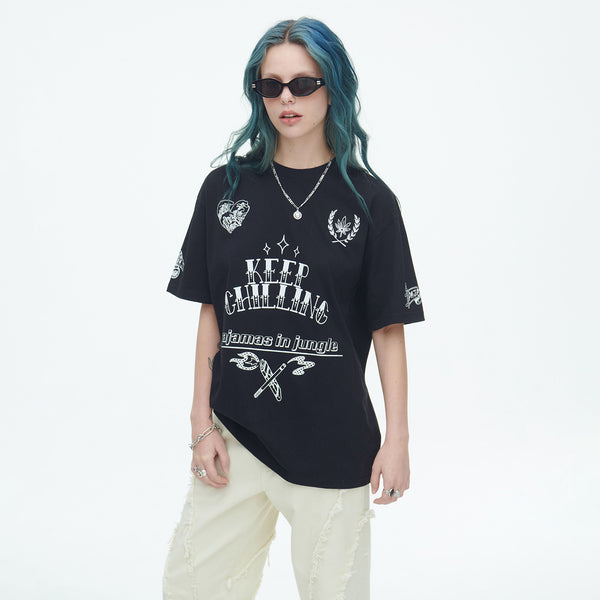SSERPE KEEP CHILLING HALF SLEEVE TEE BLACK
