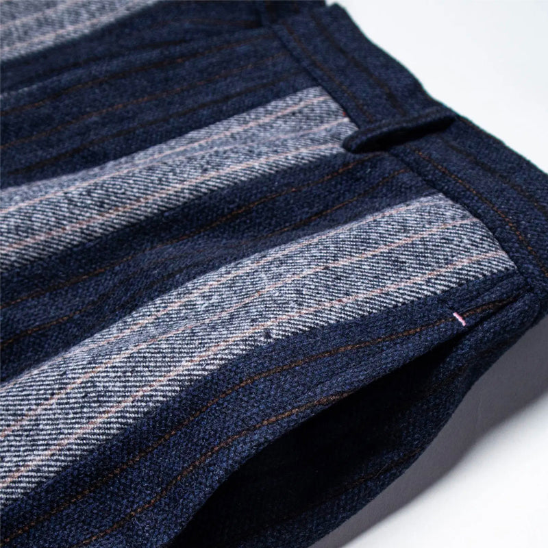 KOWLOON CITY BOY STRIPED SHORTS NAVY
