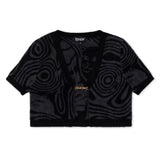 RIPNDIP HYPNOTIC OPEN FRONT CROP TOP BLACK MULTI