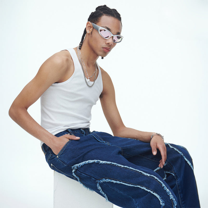 SSERPE COMMA DENIM PANTS BLUE