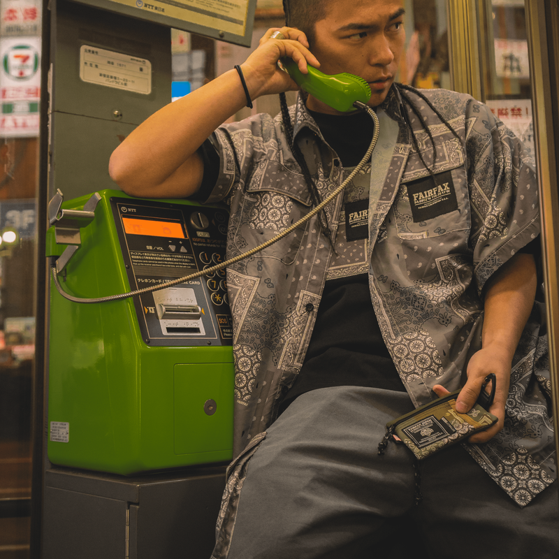 FAIRFAX PATCHWORK BANDANA SHIRT GREY