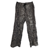 SETSETSET OVERFIT UNIQUE DENIM SHIRRING PANTS GRAY