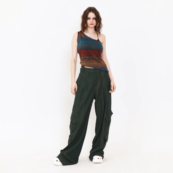 SETSETSET ASYMMETRIC KNIT TOP MULTI
