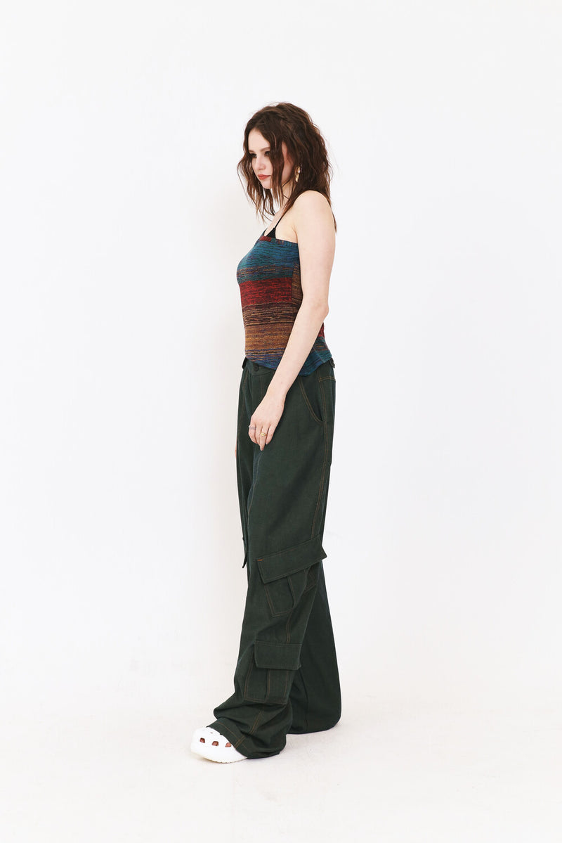 SETSETSET ASYMMETRIC KNIT TOP MULTI