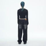 SSERPE TREE FRUIT CROP CARDIGAN BLACK