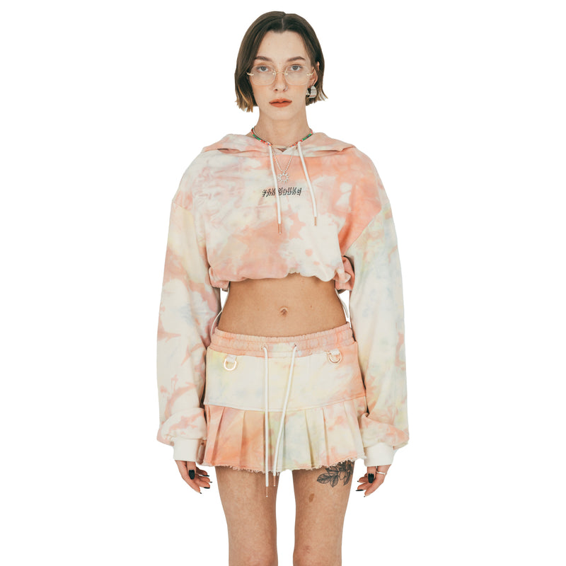 FAN YOUNG TIE DYE LOGO PRINTING HOODIE MULTI