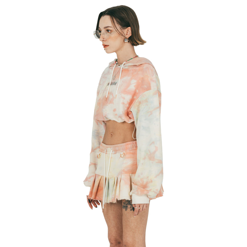 FAN YOUNG TIE DYE LOGO PRINTING HOODIE MULTI