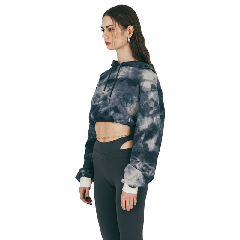 FAN YOUNG TIE DYE LOGO PRINTING HOODIE MULTI