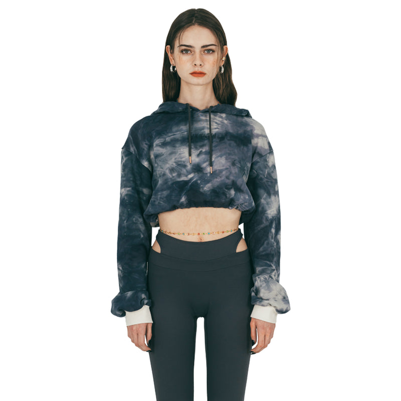 FAN YOUNG TIE DYE LOGO PRINTING HOODIE MULTI
